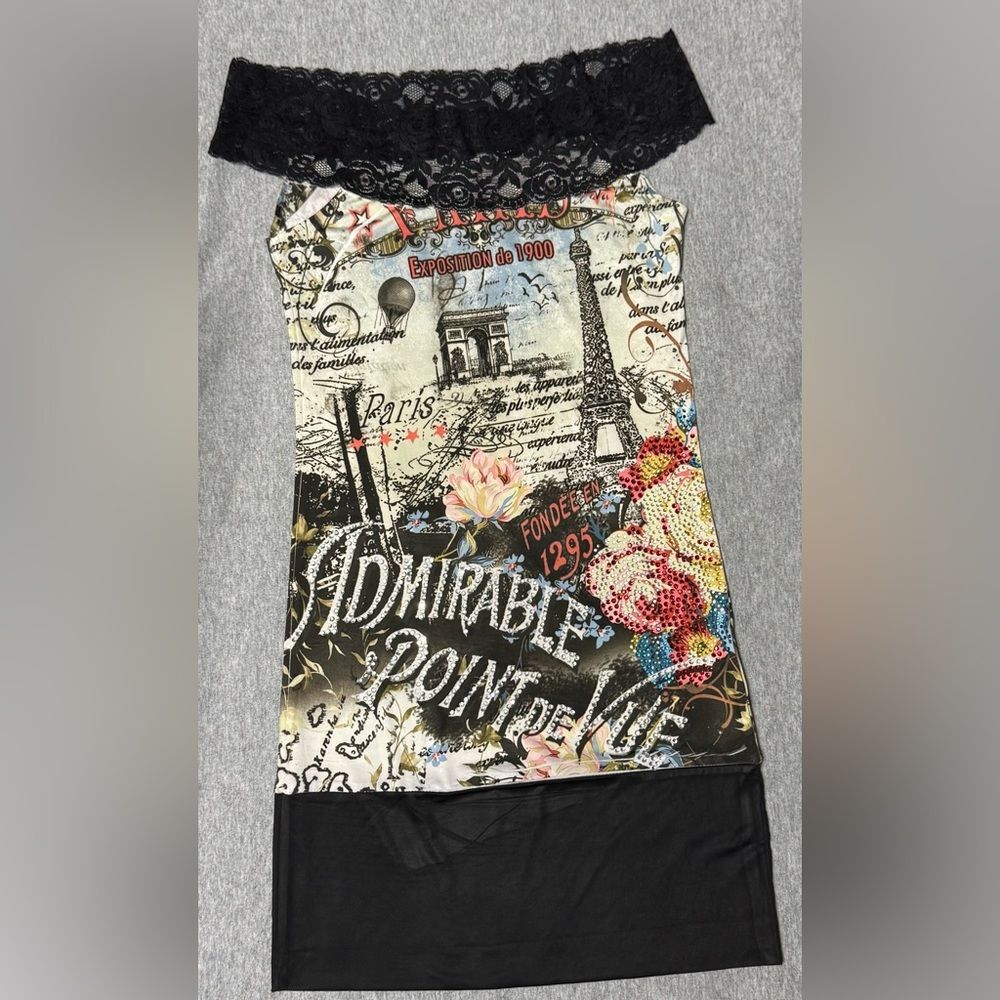 Paris Graphic Sleeveless Dress